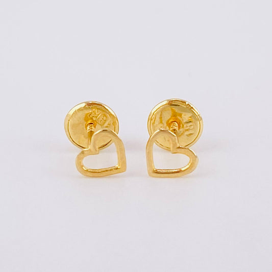 Topos Silueta Corazón 0.5g / 4.7mm Oro Amarillo 18K