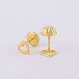 Topos Silueta Corazón 0.5g / 4.7mm Oro Amarillo 18K