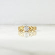 Anillo Solitario X 3.9gr / T5 / Circones Blancos Oro Amarillo
