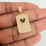 Dije Placa Corazon 3.2gr / 3.1cm / Oro Amarillo 18K %