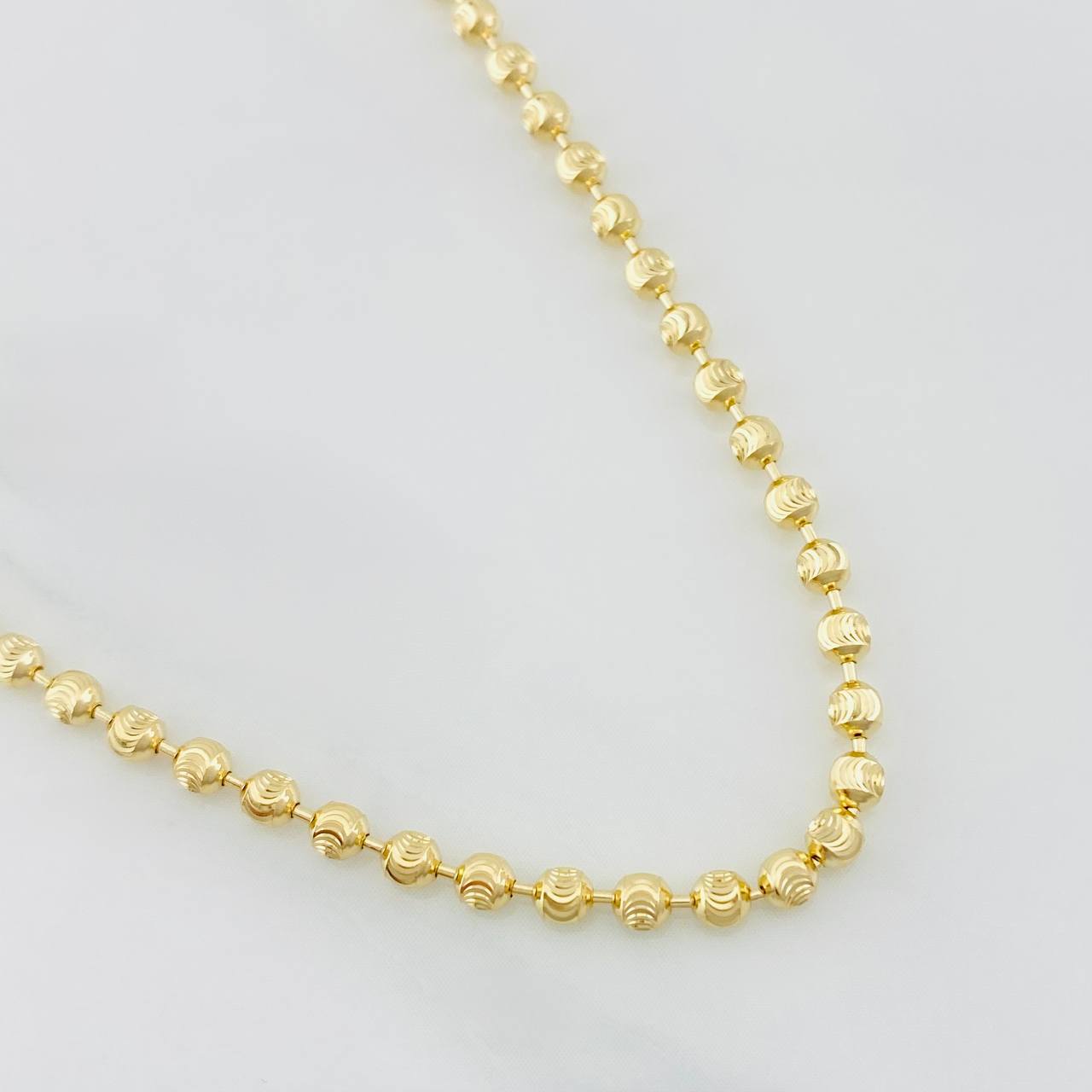 Cadena Militar Media Luna 8.8g / 45cm / 2mm Oro Amarillo 18K