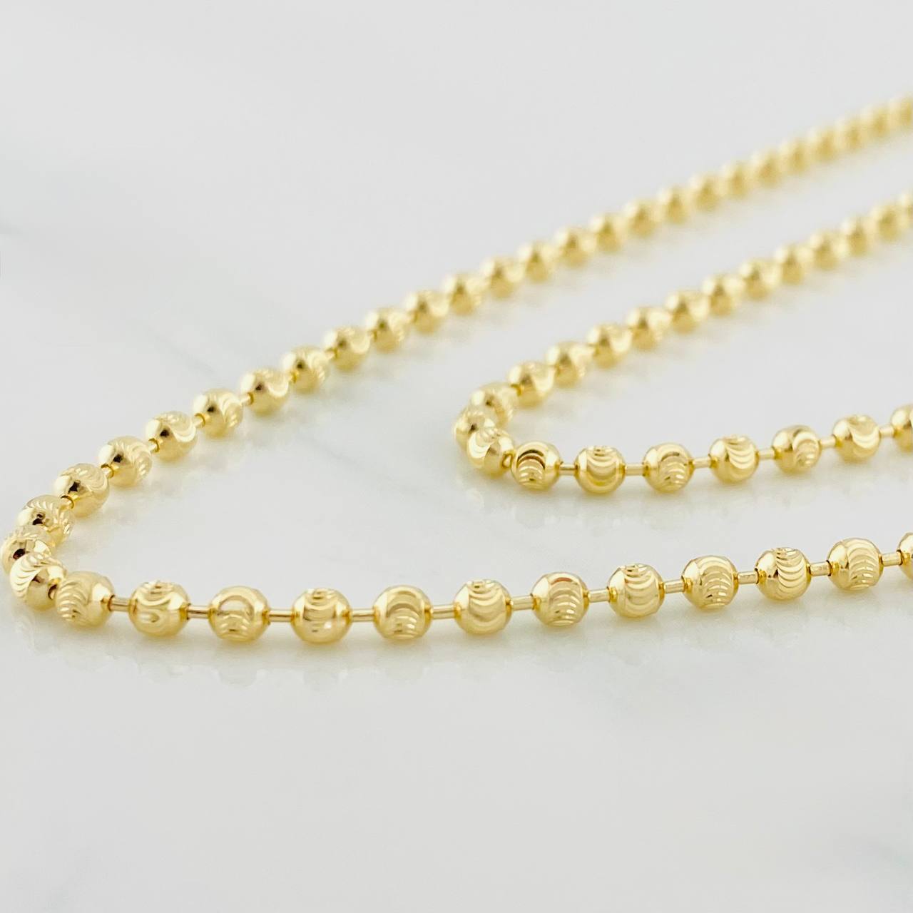 Cadena Militar Media Luna 8.3g / 45cm / 2.42mm Oro Amarillo 18K