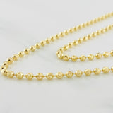 Cadena Militar Media Luna 8.8g / 45cm / 2mm Oro Amarillo 18K