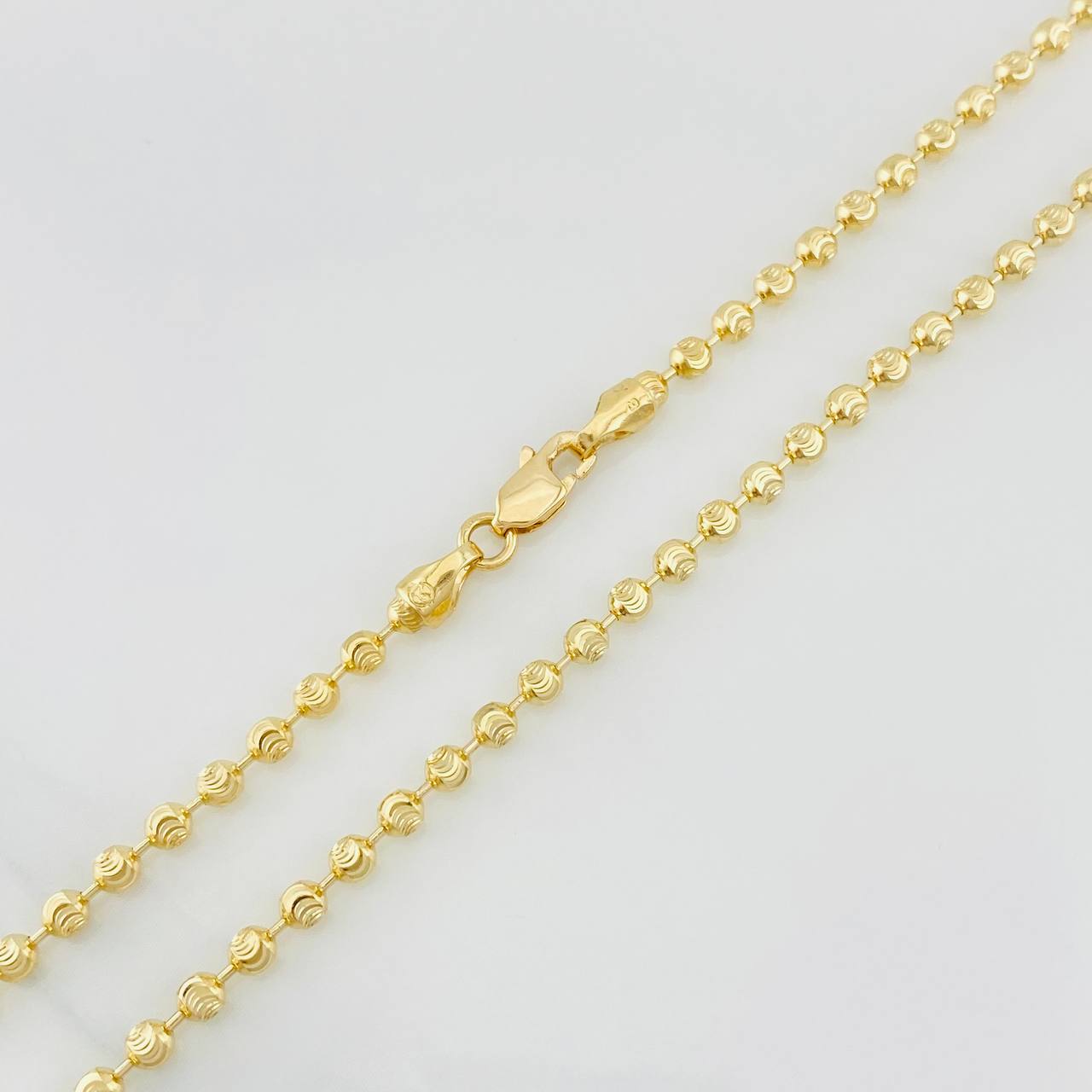 Cadena Militar Media Luna 9.8g / 45cm / 2.42mm Oro Amarillo 18K