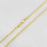 Cadena Militar Media Luna 8.8g / 45cm / 2mm Oro Amarillo 18K