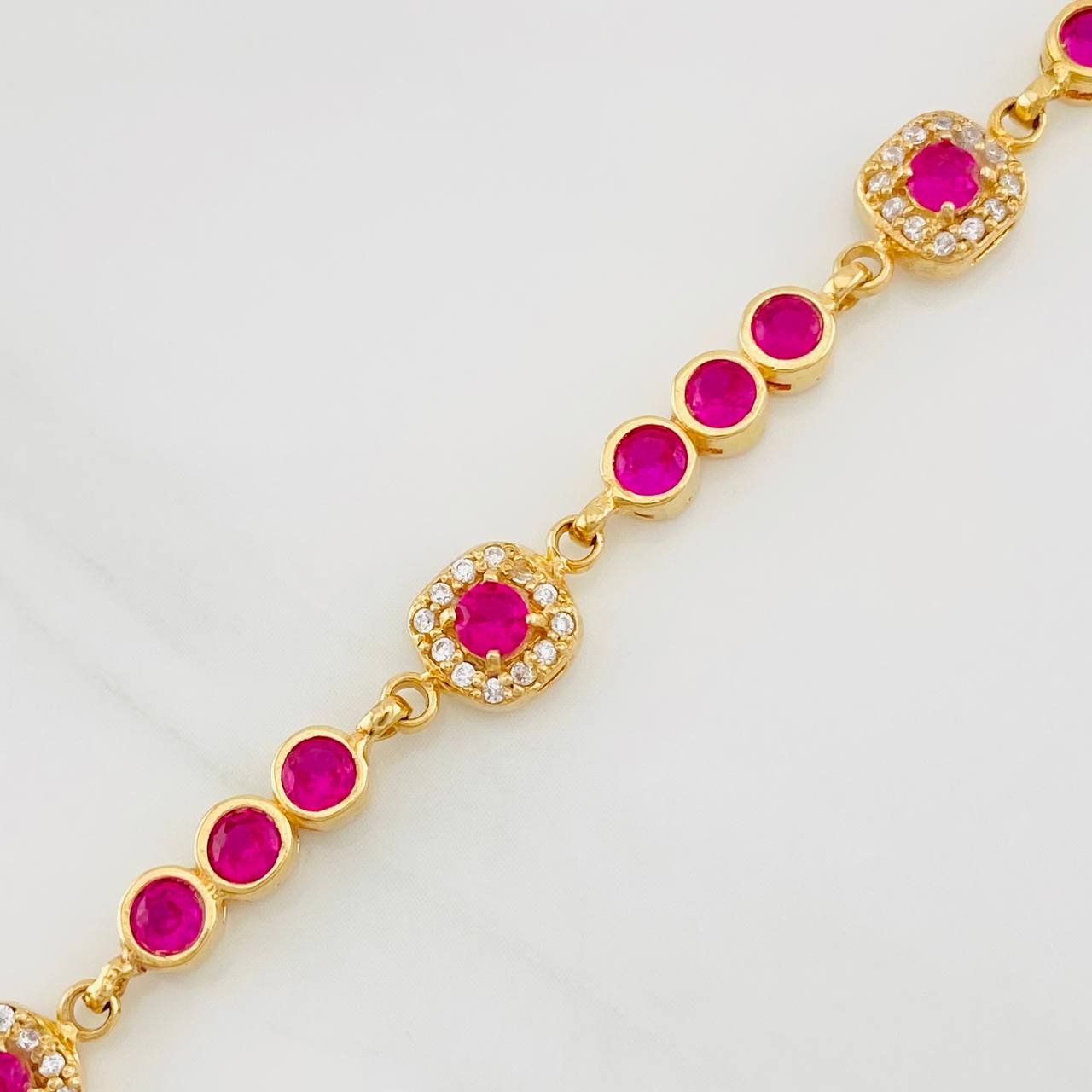 Pulso Halo Tennis 8.85g / 18.2cm / 4.18mm Oro Amarillo 18K