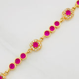 Pulso Halo Tennis 8.85g / 18.2cm / 4.18mm Oro Amarillo 18K