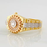 Anillo Corona 4.4g / T8 3/4 Tres Oros 18K