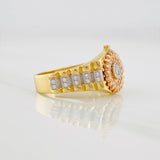 Anillo Corona 4.4g / T8 3/4 Tres Oros 18K