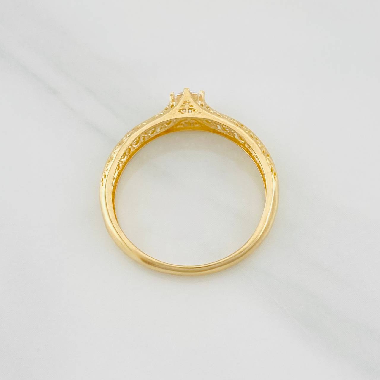 Anillo Churumbela Carril 2.05g / T7 3/4 Oro Amarillo 18K