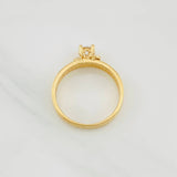 Anillo Solitario Churumbela 3.65g / T7 1/4 Oro Amarillo 18K