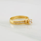 Anillo Solitario Churumbela 3.65g / T7 1/4 Oro Amarillo 18K