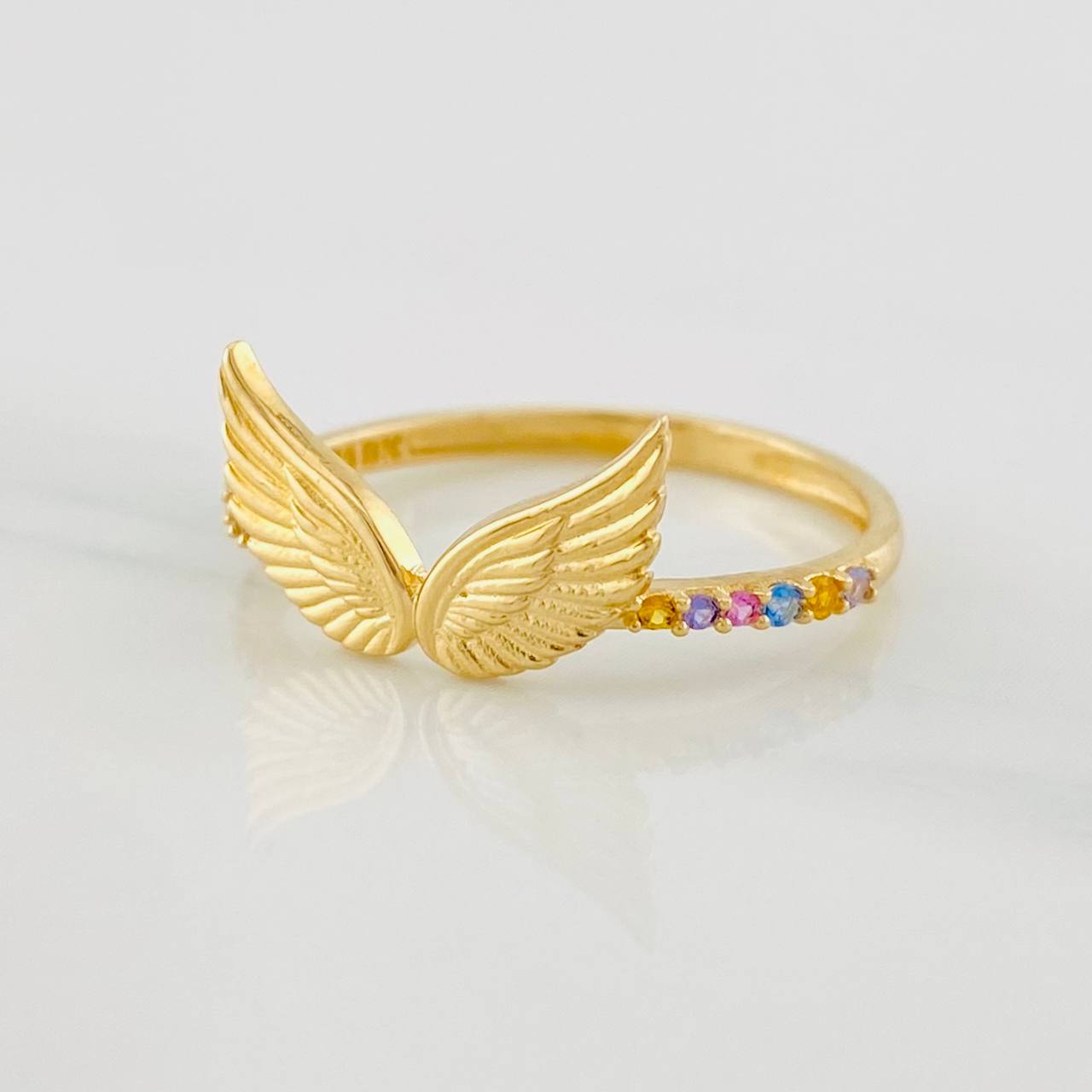 Anillo Alas 1.55g / T6 1/4 Oro Amarillo 18K