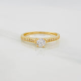Anillo Solitario Churumbela 1.9g / T7 Oro Amarillo 18K