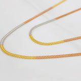 Cadena Sedusa 1.55g / 45cm / 1.47mm Tres Oros 18K