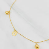 Tobillera Aro Seguido Figuras 2.45g / 24.7cm / 1.04mm Oro Amarillo 18K