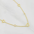 Cadena Aro Seguido Circulo Corazón 3.7g / 45cm / 1.18mm Oro Amarillo 18K