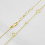 Cadena Aro Seguido Circulo Corazón 3.7g / 45cm / 1.18mm Oro Amarillo 18K