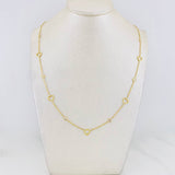 Cadena Aro Seguido Circulo Corazón 3.7g / 45cm / 1.18mm Oro Amarillo 18K
