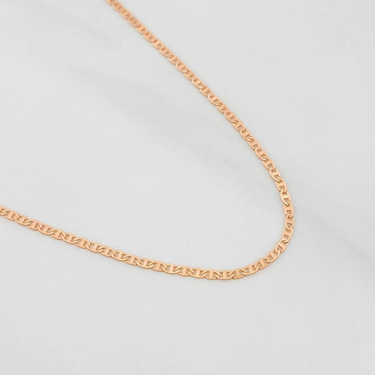 Cadena Escalera 1.1g / 40cm / 1.09mm Oro Rosa 18K