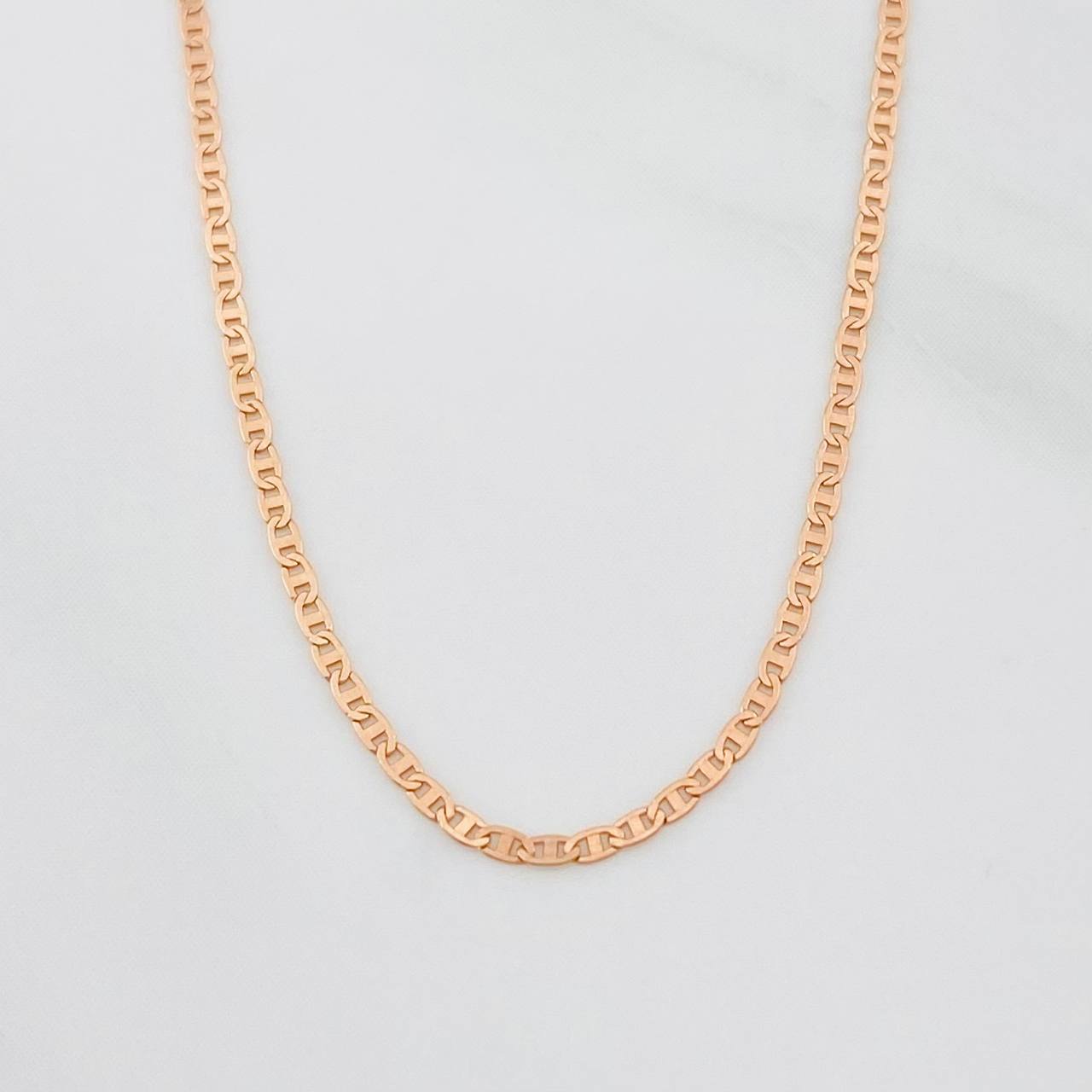 Cadena Escalera 1.1g / 40cm / 1.09mm Oro Rosa 18K