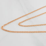 Cadena Escalera 1.1g / 40cm / 1.09mm Oro Rosa 18K
