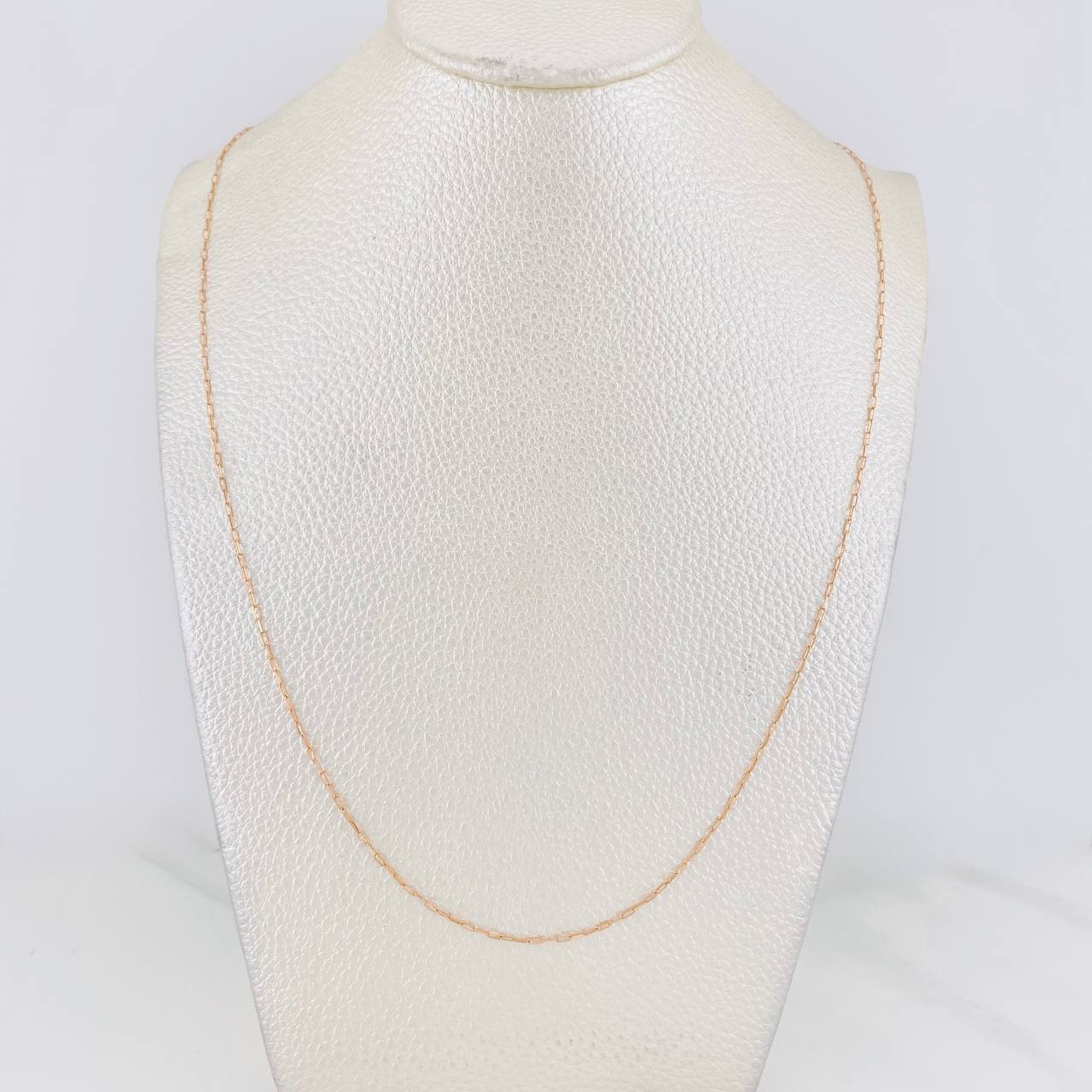 Cadena Cajón 1g / 50cm / 1mm Oro Rosa 18K