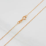 Cadena Cajón 1g / 50cm / 1mm Oro Rosa 18K