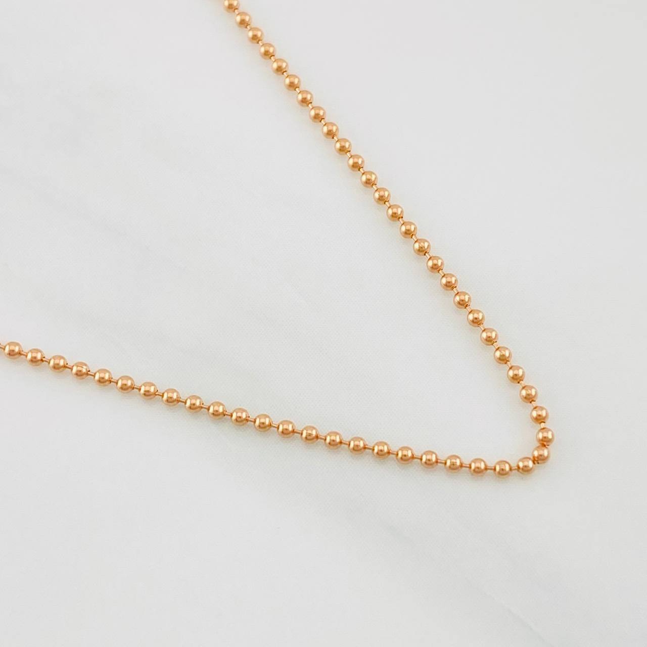 Cadena Militar 2g / 50cm / 1.02mm Oro Rosa 18K