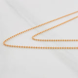 Cadena Militar 2g / 50cm / 1.02mm Oro Rosa 18K