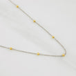 Cadena Aro Seguido Bolas 1.2g / 45cm / 0.79mm Dos Oros Amarillo Blanco 18K