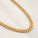 Cadena Cubana Infinito 19.6g / 60cm / 4.89mm Dos Oros Blanco Rosa 18K