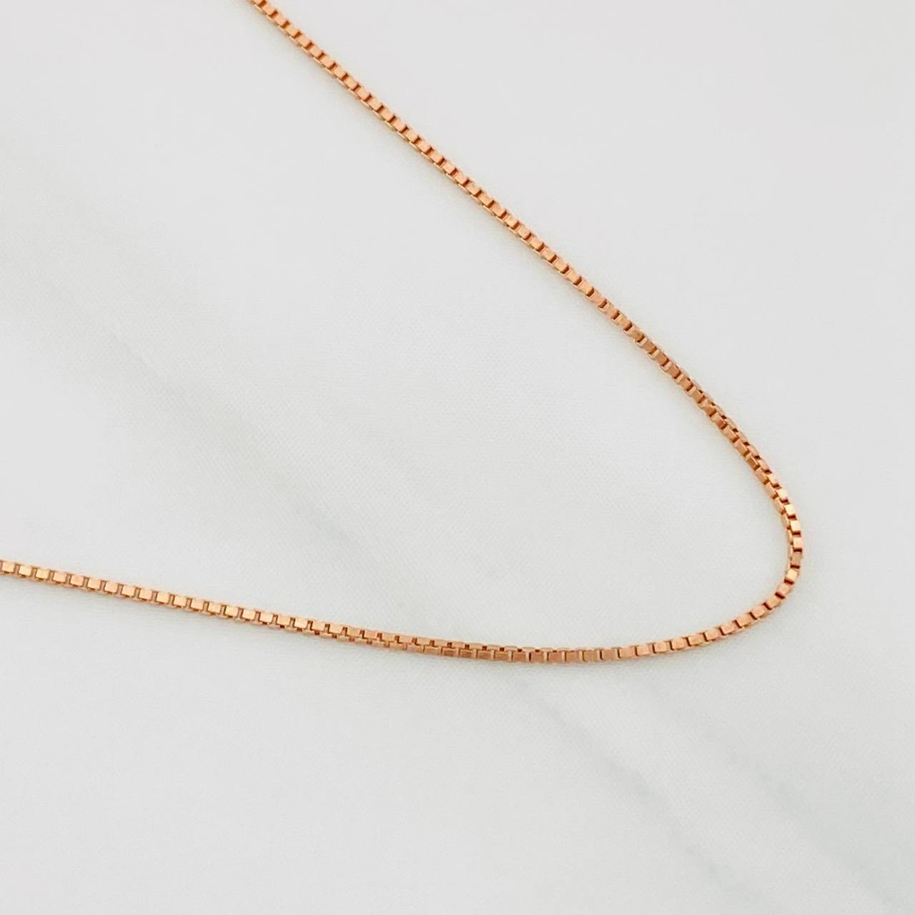 Cadena Veneciana 1g / 50cm / 0.55mm Oro Rosa 18K