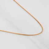 Cadena Veneciana 1g / 50cm / 0.55mm Oro Rosa 18K