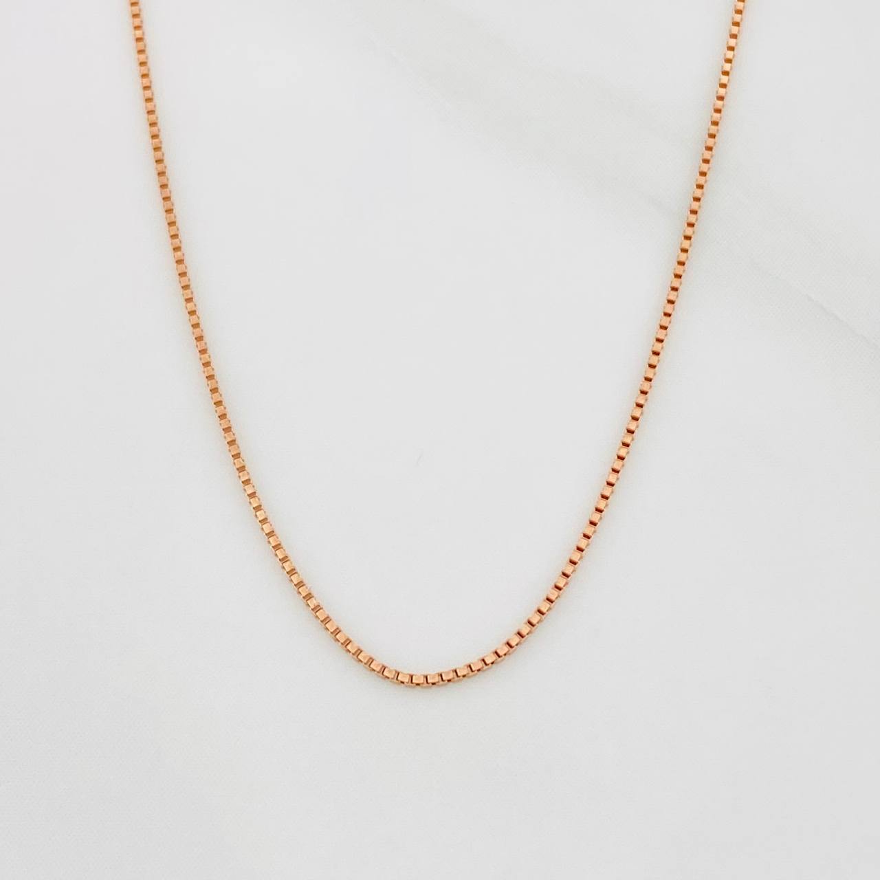 Cadena Veneciana 0.95g / 45cm / 0.55mm Oro Rosa 18K