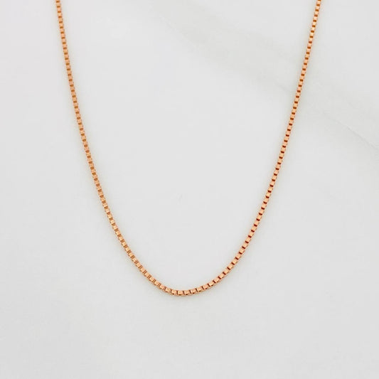 Cadena Veneciana 1.05g / 50cm / 0.55mm Oro Rosa 18K