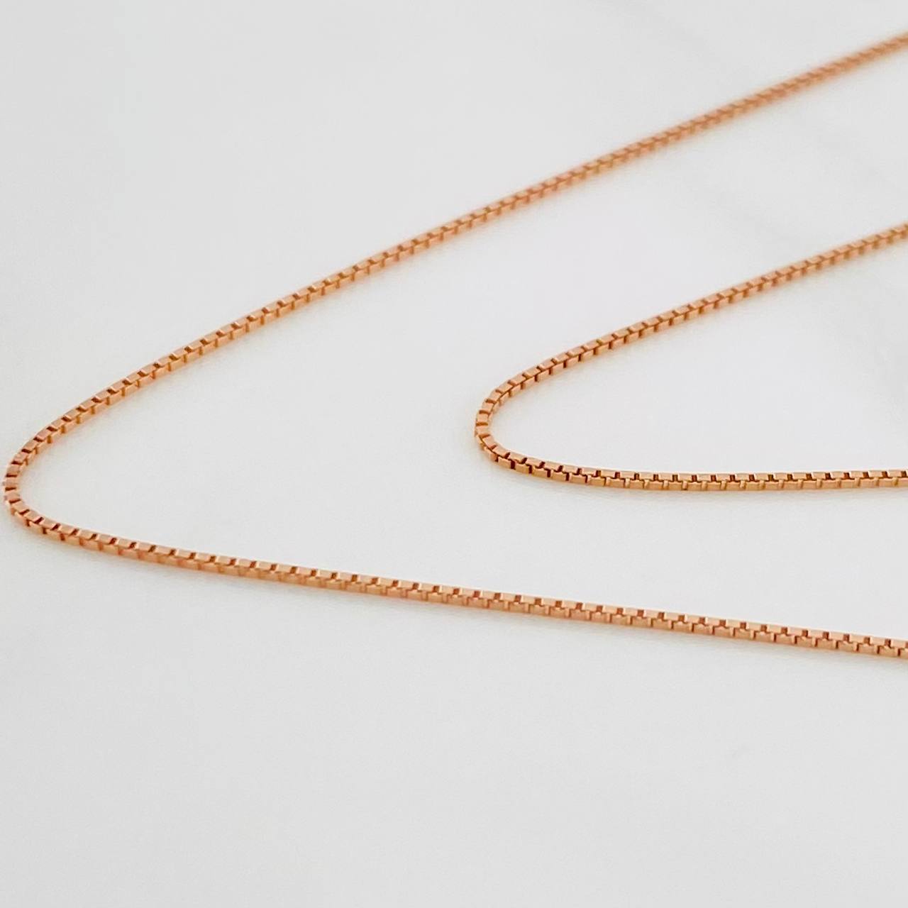 Cadena Veneciana 1.05g / 50cm / 0.55mm Oro Rosa 18K