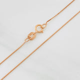 Cadena Veneciana 1g / 50cm / 0.55mm Oro Rosa 18K
