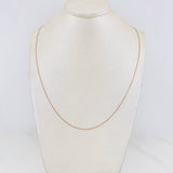 Cadena Veneciana 1g / 50cm / 0.55mm Oro Rosa 18K