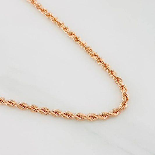 Cadena Lazo 3.7g / 60cm / 2.15mm Oro Rosa 18K