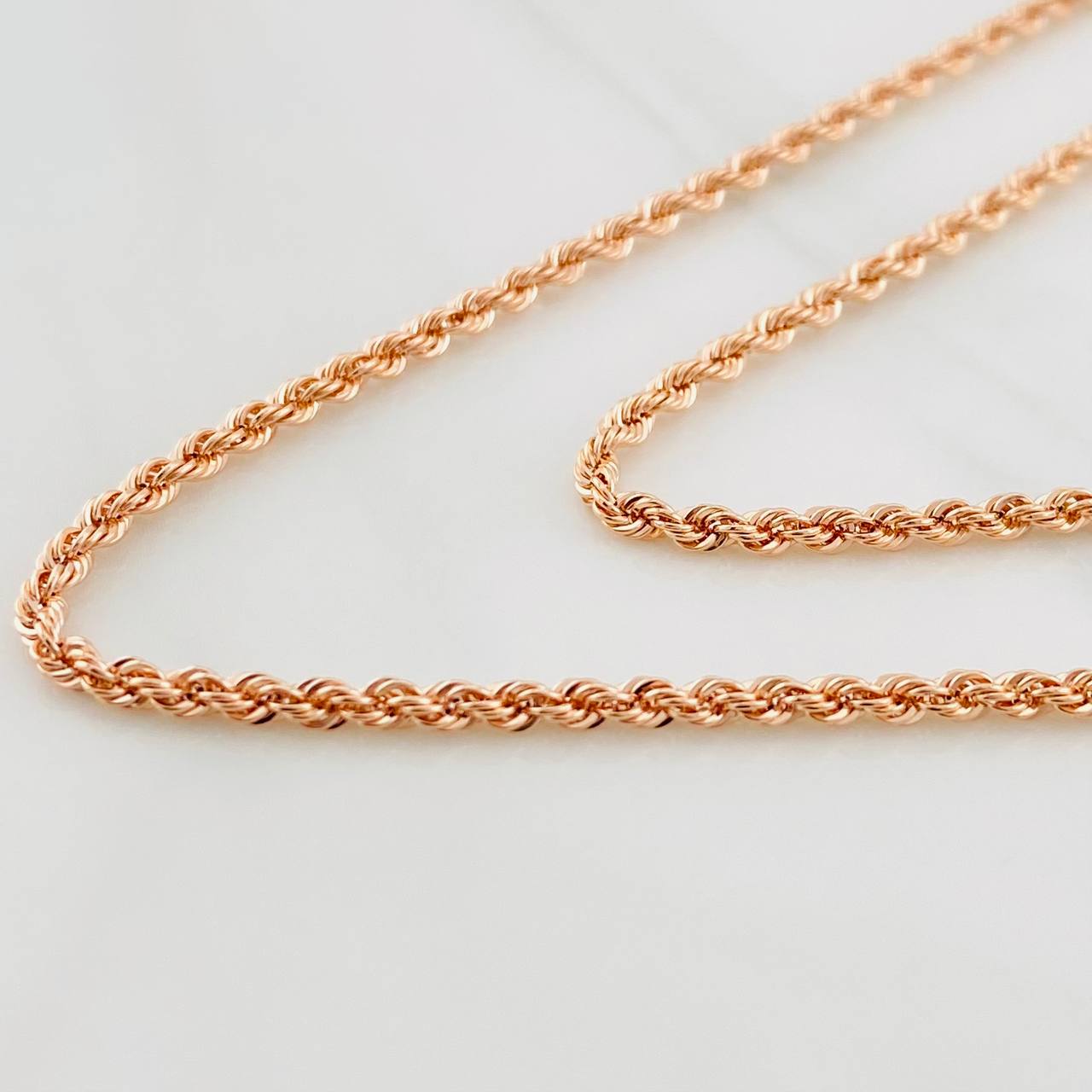 Cadena Lazo 3.7g / 60cm / 2.18mm Oro Rosa 18K