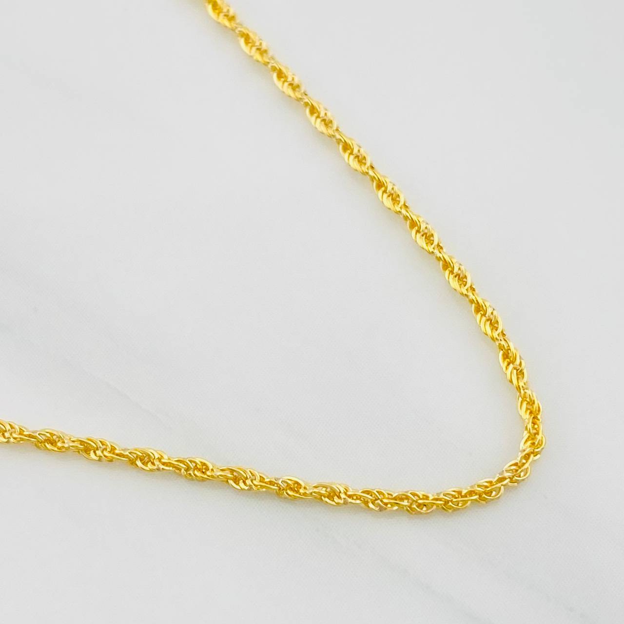 Cadena Lazo 1.1g / 60cm / 1.2mm Oro Amarillo 18K