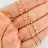 Cadena Militar 4.1g / 45cm / 1.5mm Oro Rosa 18K