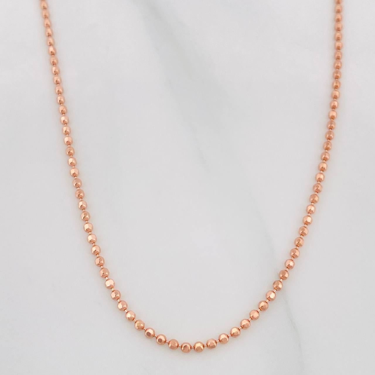Cadena Militar 4.1g / 45cm / 1.5mm Oro Rosa 18K