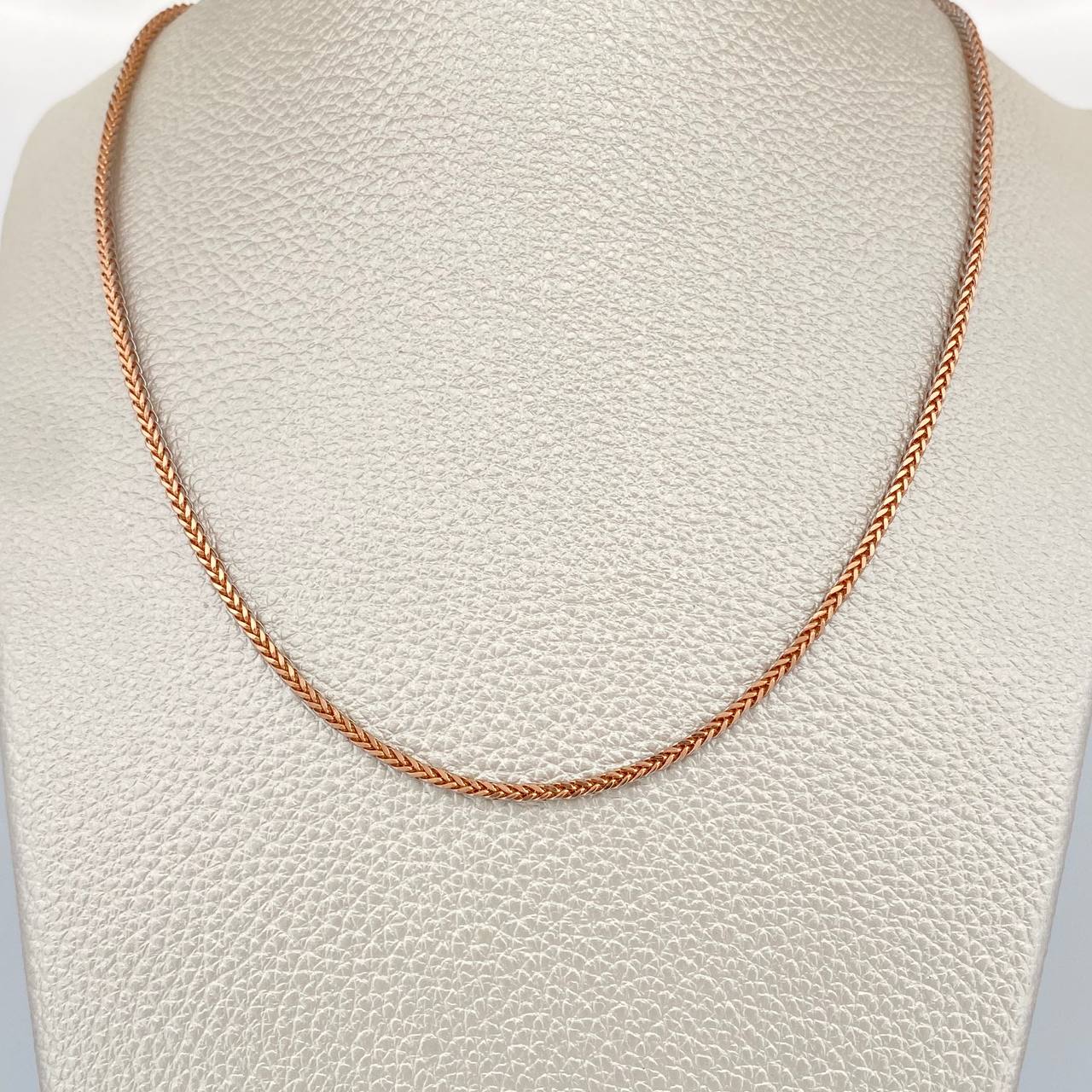 Cadena Franco 5.4gr / 60.1cm / 1.66mm Dos Oros Blanco Rosa +3 18K $