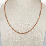 Cadena Franco 5.5gr / 60.1cm / 1.67mm Dos Oros Blanco Rosa +3 18K $