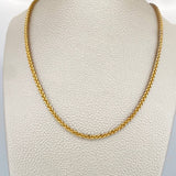 Cadena Franco 12.15gr / 65cm / 2.52mm Dos Oros Amarillo Blanco +3 18K $