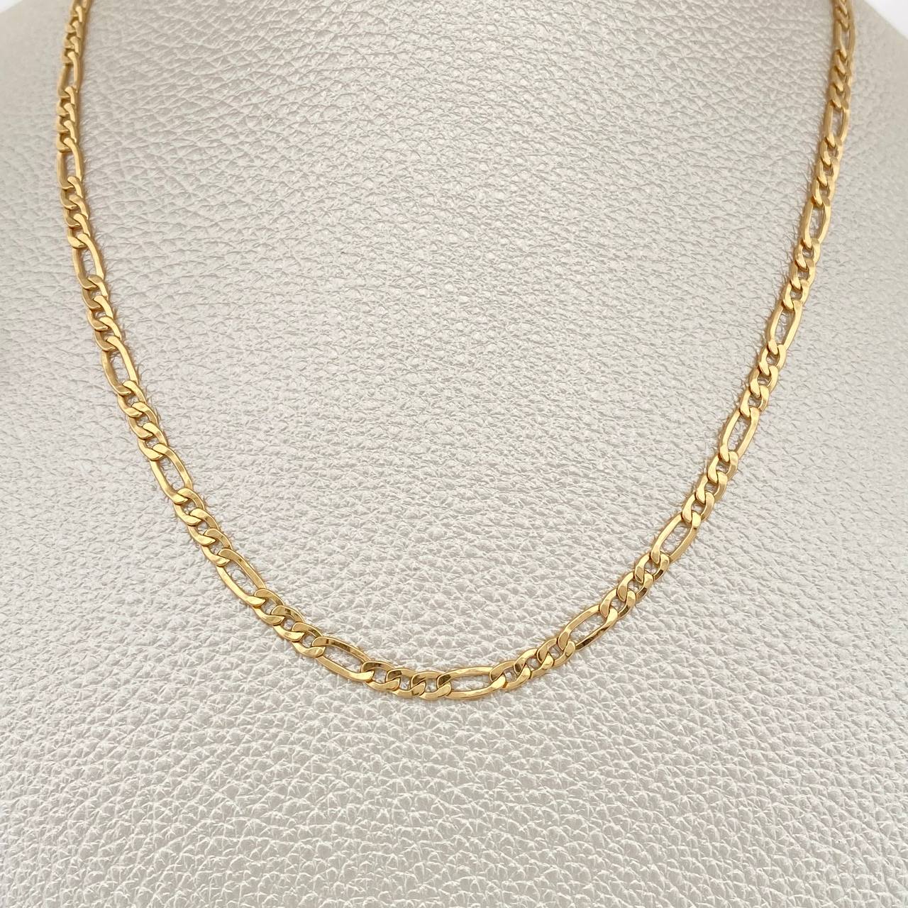 Cadena Figaro 5.4gr / 60.5cm / 3.31mm Oro Amarillo +1 18K $