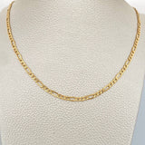 Cadena Figaro 5.45gr / 60.7cm / 3.17mm Oro Amarillo +1 18K $