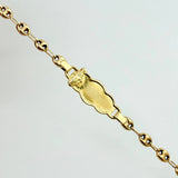 Pulso Bebé Placa GC 1.85gr / 14cm-3.5mm Oro Amarillo 18K